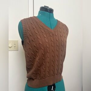 Pacsun Brown John Galt Marlena Sweater Vest
